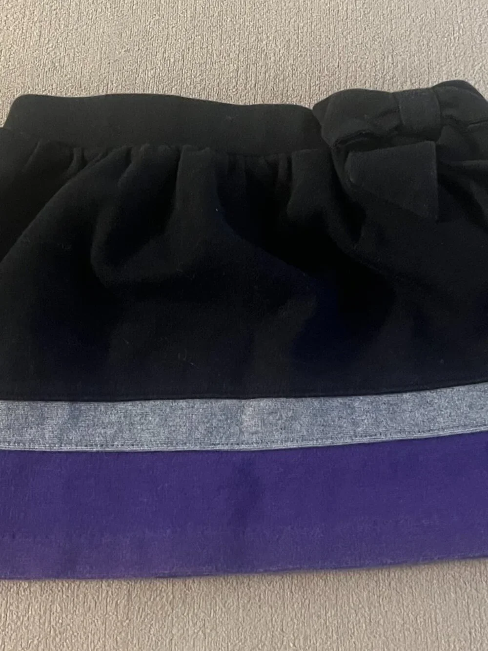 Janie and Jack baby Girls Black & Purple Skirt Size 12-18 Month